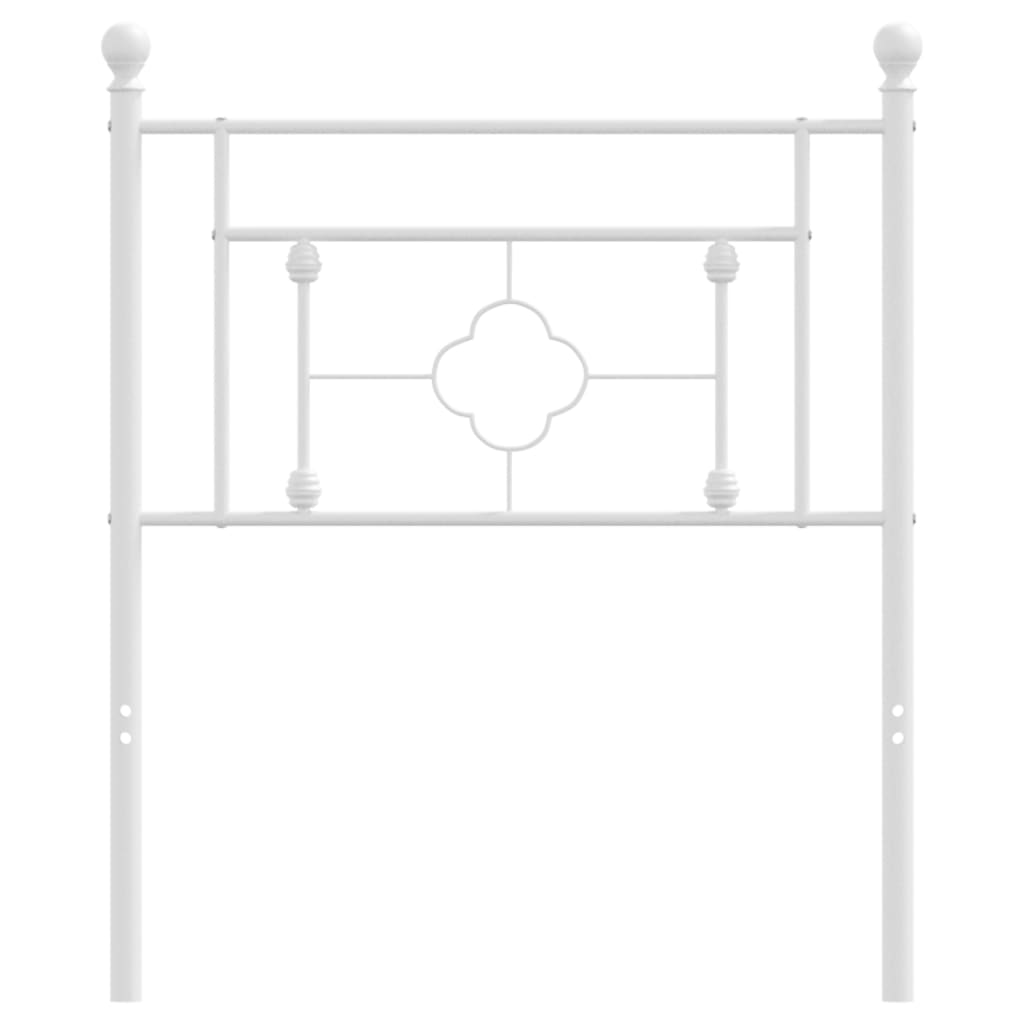 Testiera in Metallo Bianco 80 cm