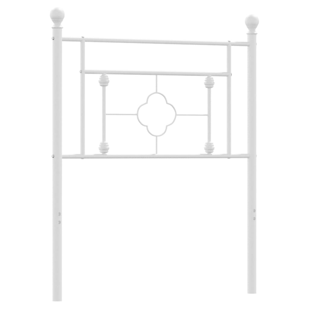 Testiera in Metallo Bianco 80 cm