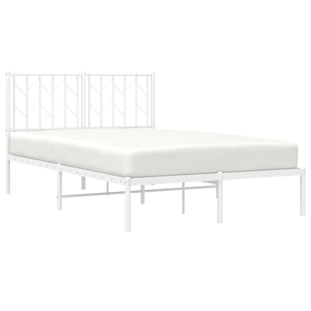 Giroletto con Testiera Metallo Bianco 120x190 cm