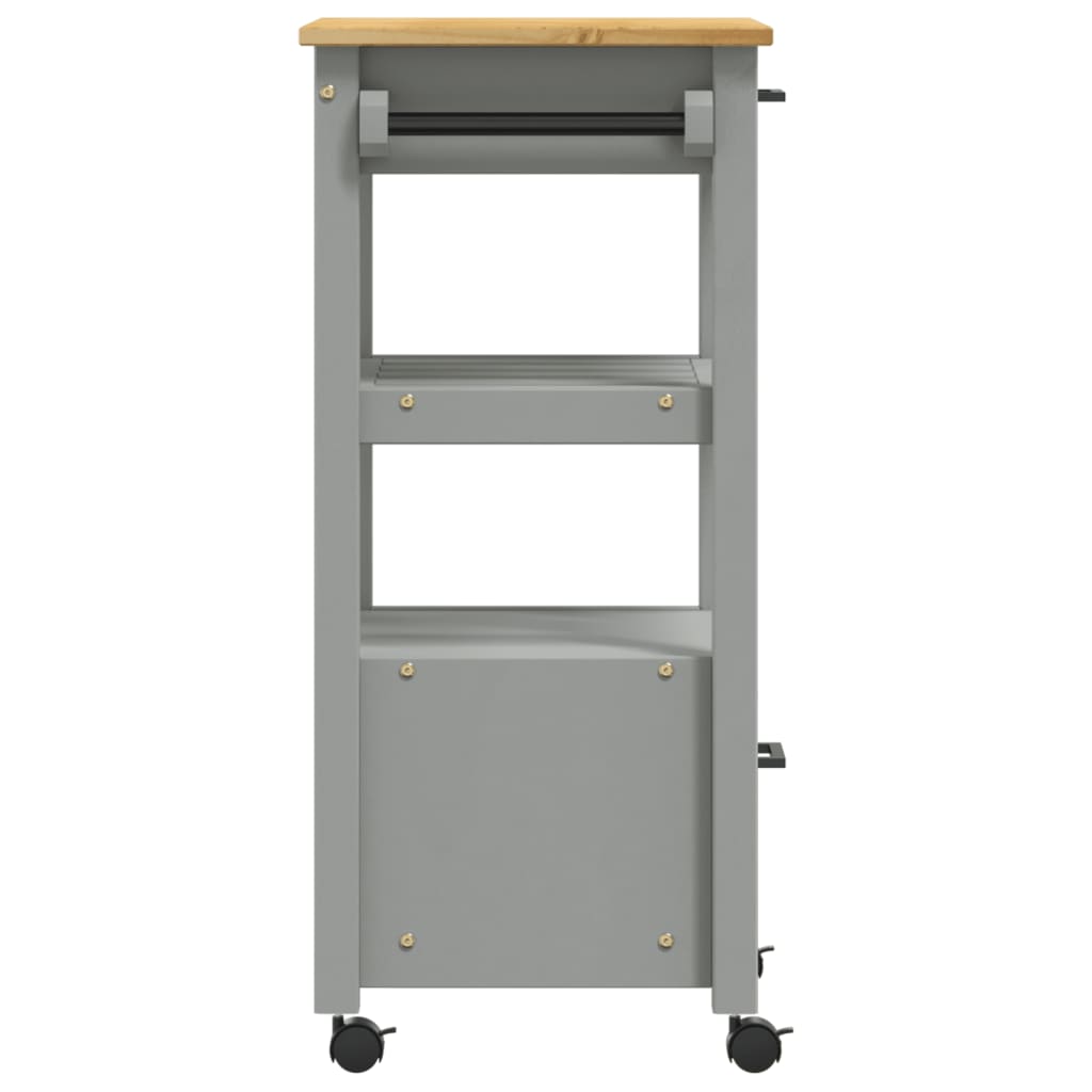 Carrello da Cucina MONZA 48x40x90 cm in Legno Massello di Pino - homemem39