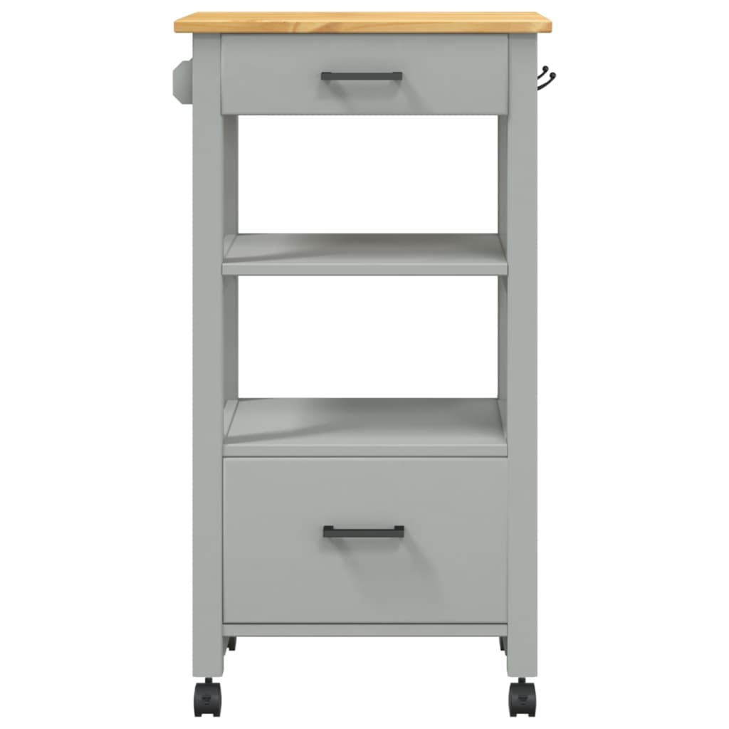 Carrello da Cucina MONZA 48x40x90 cm in Legno Massello di Pino - homemem39