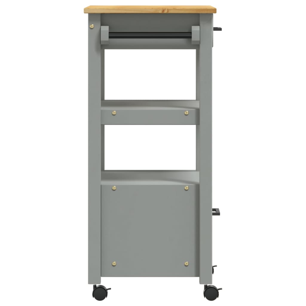 Carrello da Cucina MONZA 48x40x90 cm in Legno Massello di Pino - homemem39