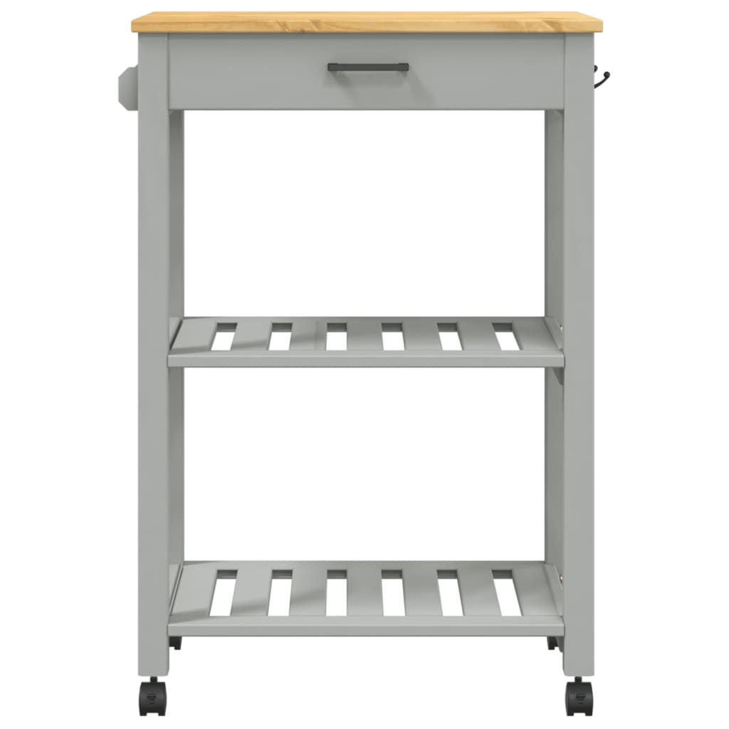 Carrello da Cucina MONZA 60x40x90 cm in Legno Massello di Pino - homemem39