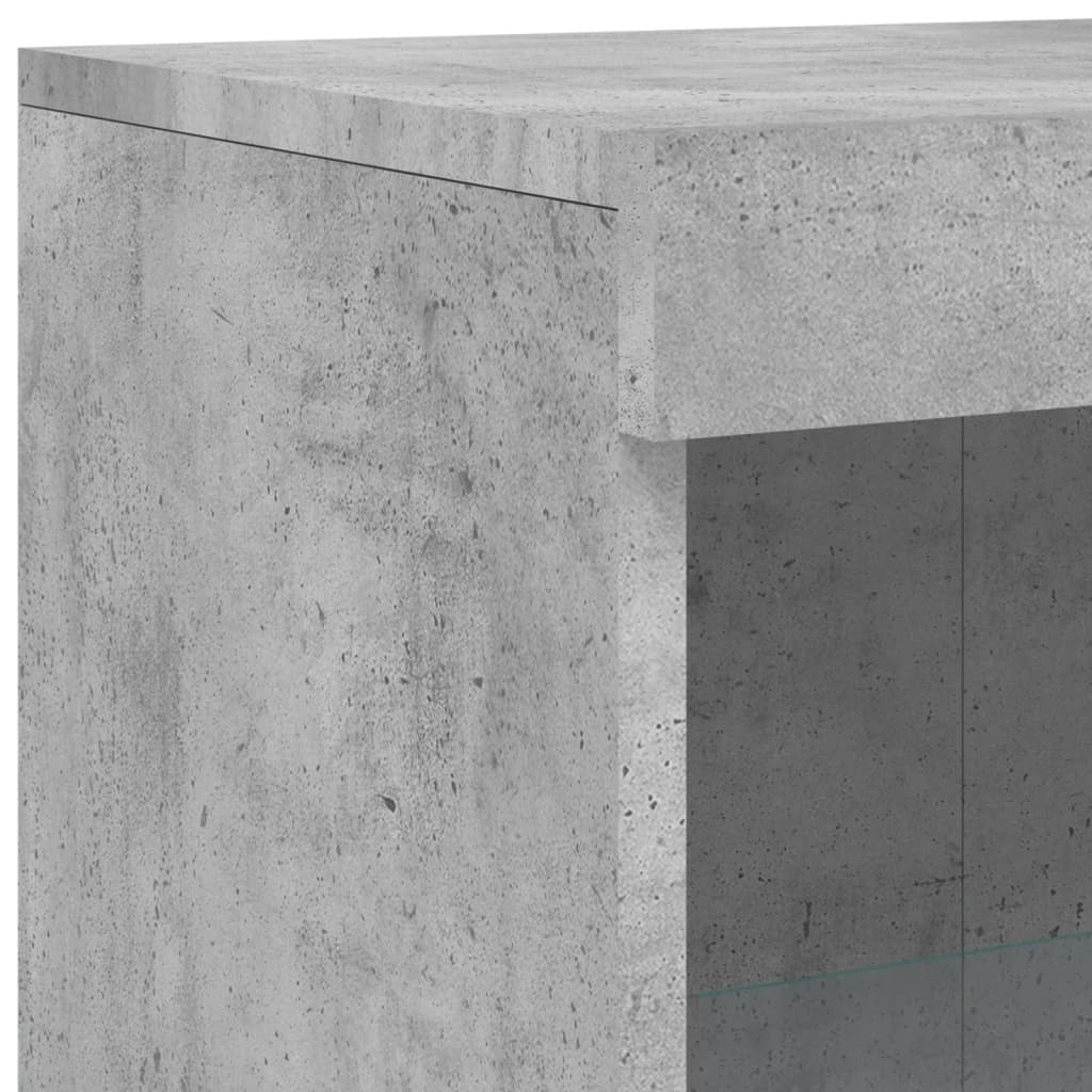 Armadietto con Luci LED Grigio Cemento in Legno Multistrato | homemem39
