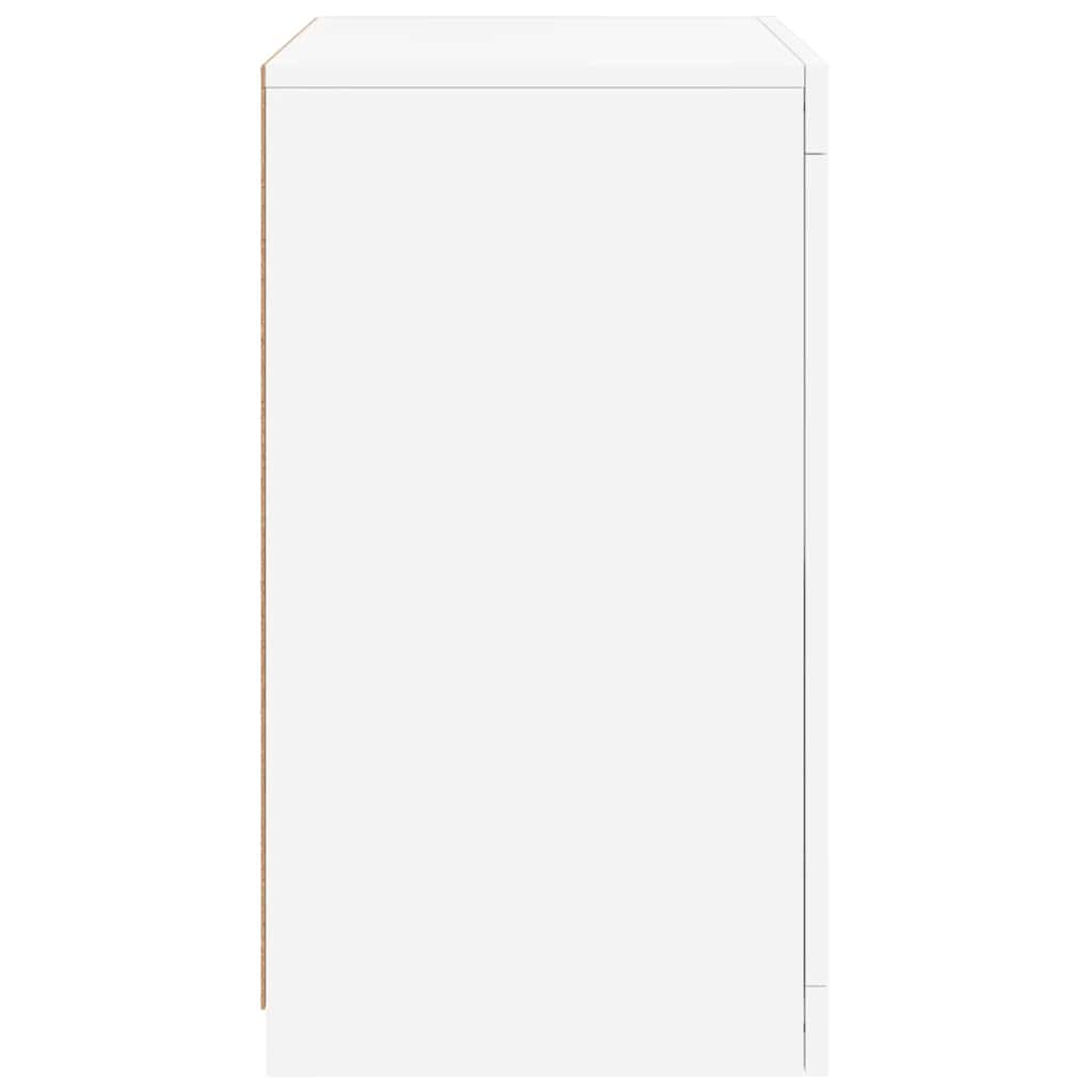 Armadietto con Luci LED Bianco in Legno Multistrato - homemem39