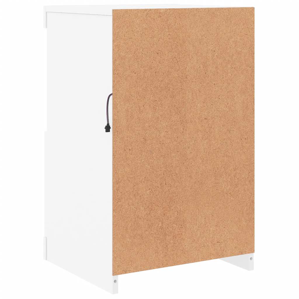 Armadietto con Luci LED Bianco in Legno Multistrato - homemem39