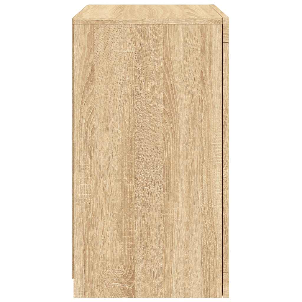 Armadietto con Luci LED Rovere Sonoma in Legno Multistrato - homemem39