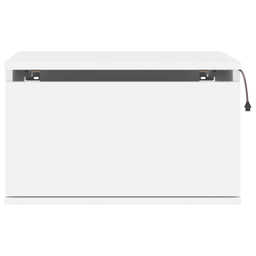 Comodino a Parete con Luci LED Bianco - homemem39
