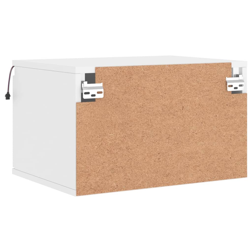 Comodino a Parete con Luci LED Bianco - homemem39