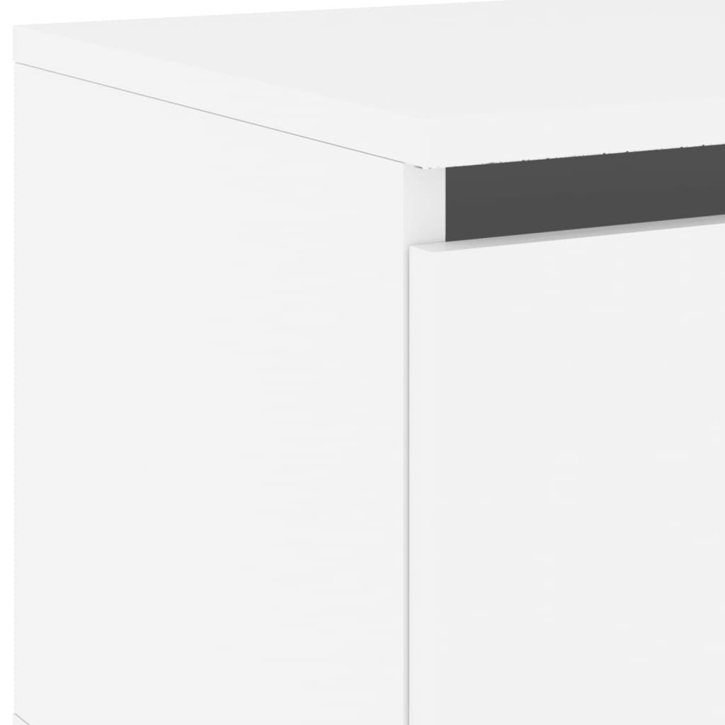 Comodino a Parete con Luci LED Bianco - homemem39