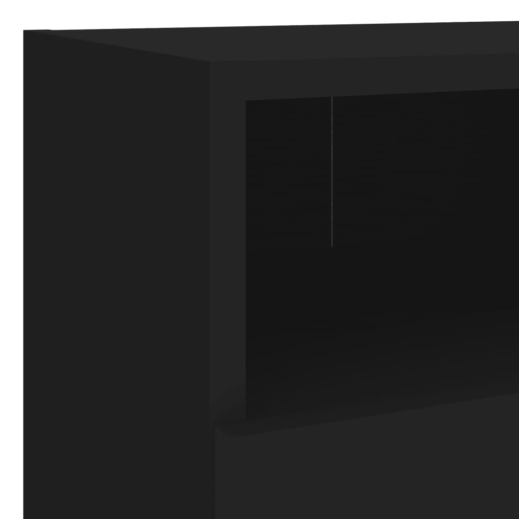Mobili TV a Parete 2pz Neri 40x30x30 cm in Legno Multistrato | homemem39