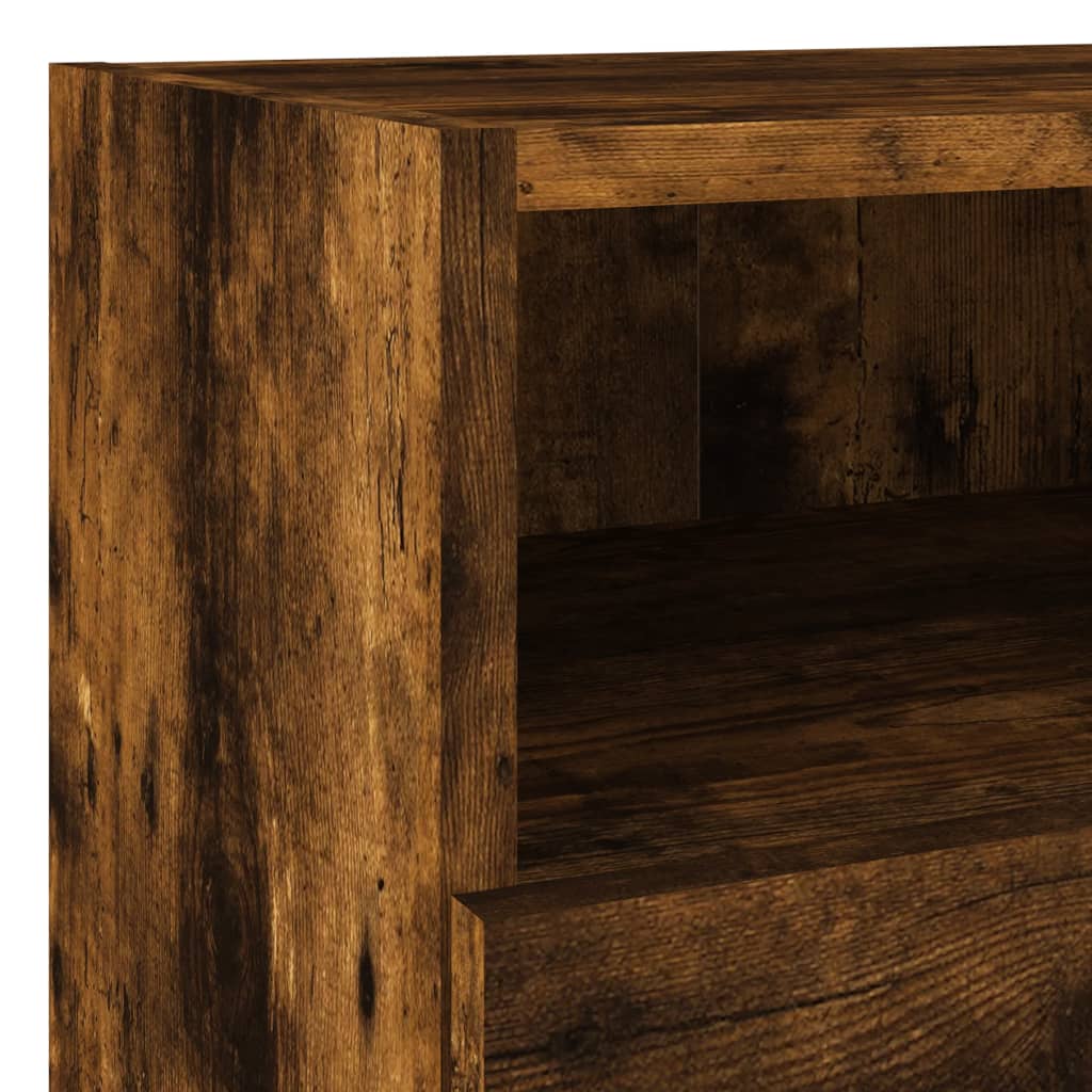 Mobili TV a Muro 2 pz Rovere Fumo 40x30x30 cm Legno Multistrato | homemem39