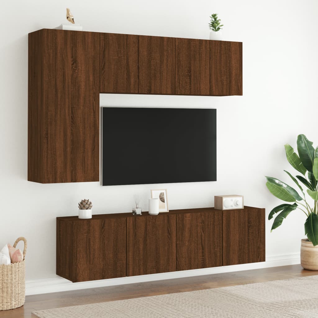 Mobile TV a Parete Rovere Marrone 60x30x41 cm | homemem39