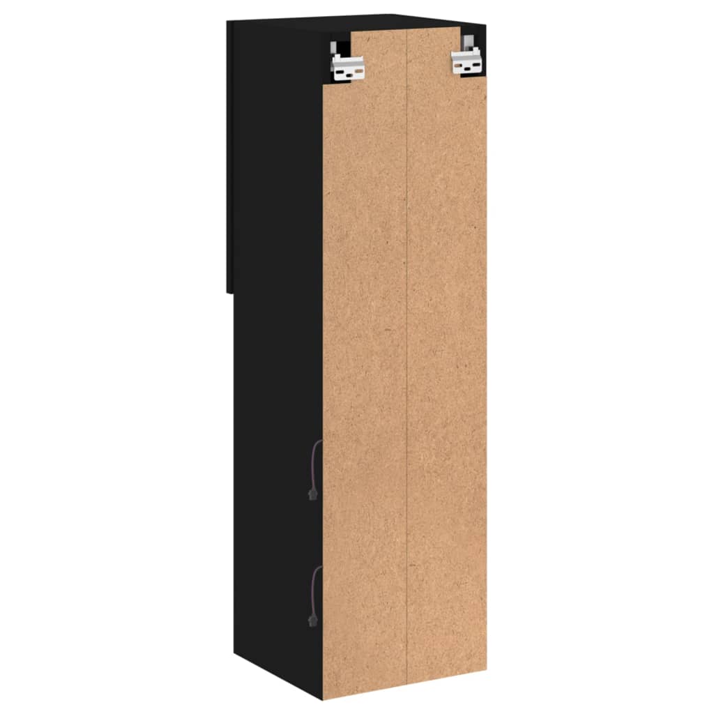 Mobile TV con Luci LED Nero 30,5x30x102 cm - homemem39