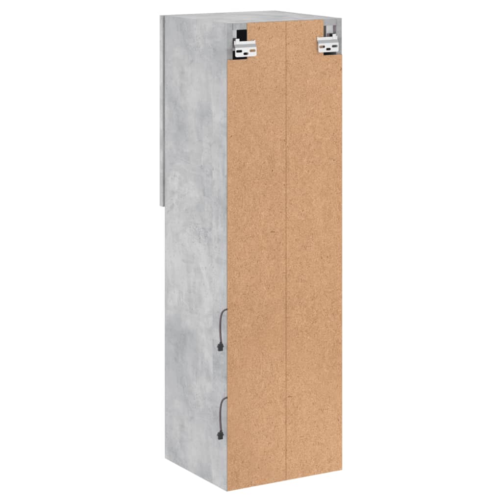 Mobili TV con Luci LED 2pz Grigio Cemento 30,5x30x102 cm | homemem39
