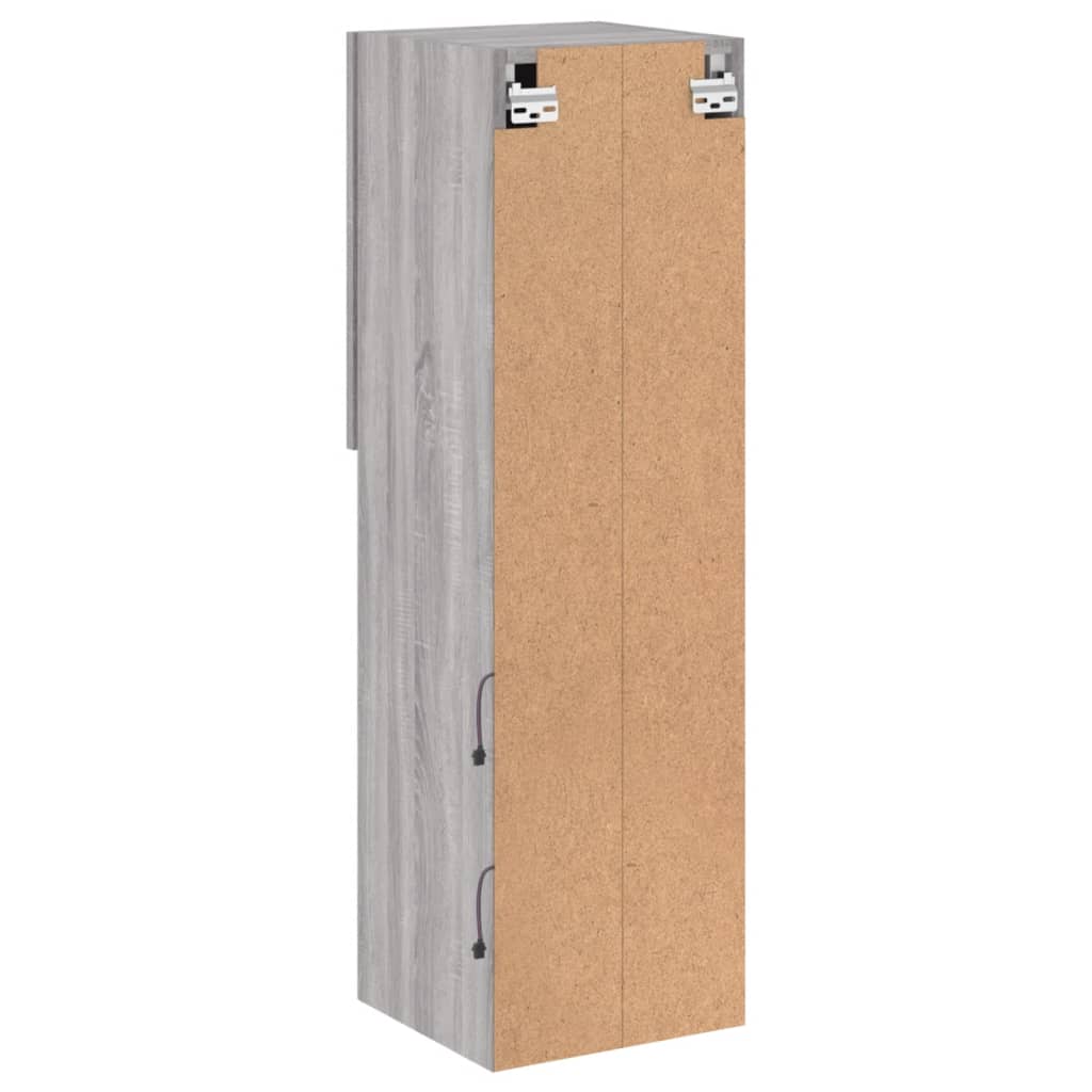 Mobili TV con Luci LED 2pz Grigio Sonoma 30,5x30x102 cm | homemem39
