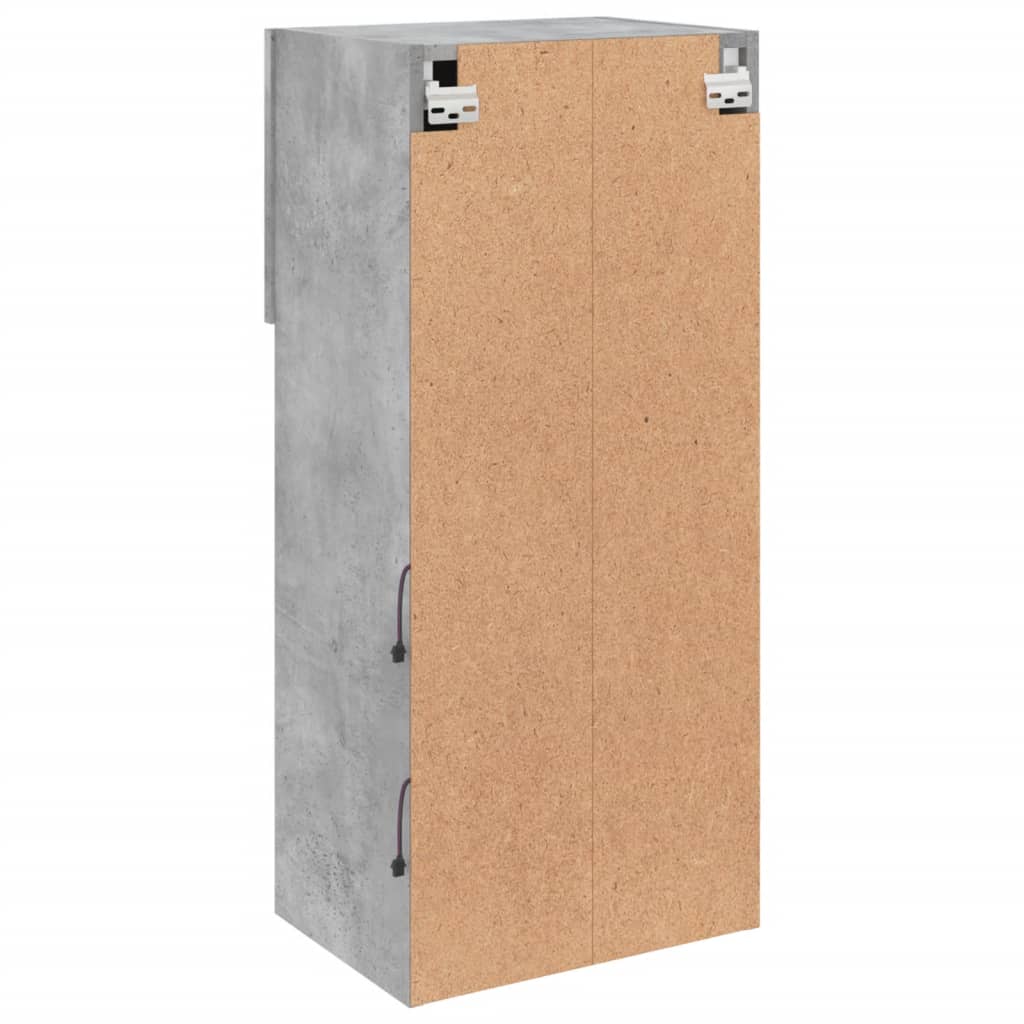 Mobili TV con Luci LED 2pz Grigio Cemento 40,5x30x90 cm