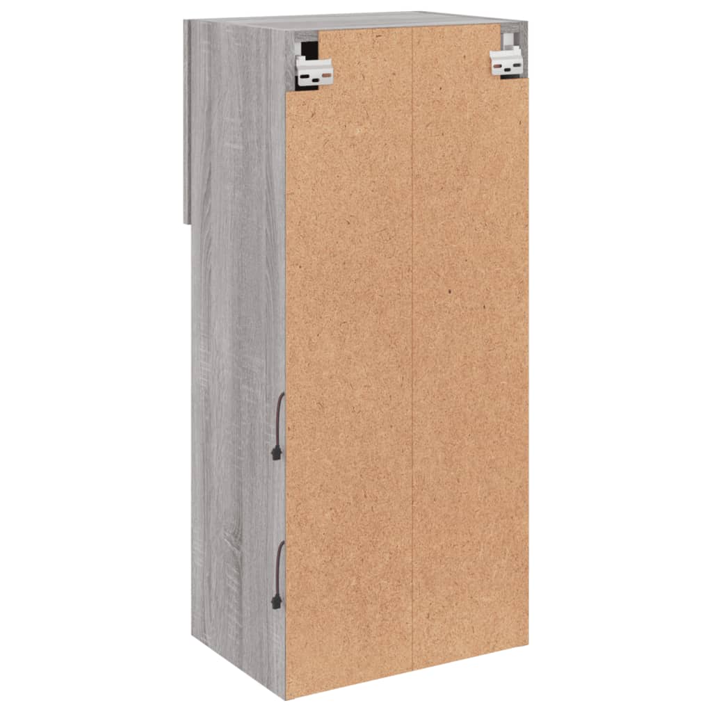 Mobili TV con Luci LED 2pz Grigio Sonoma 40,5x30x90 cm | homemem39