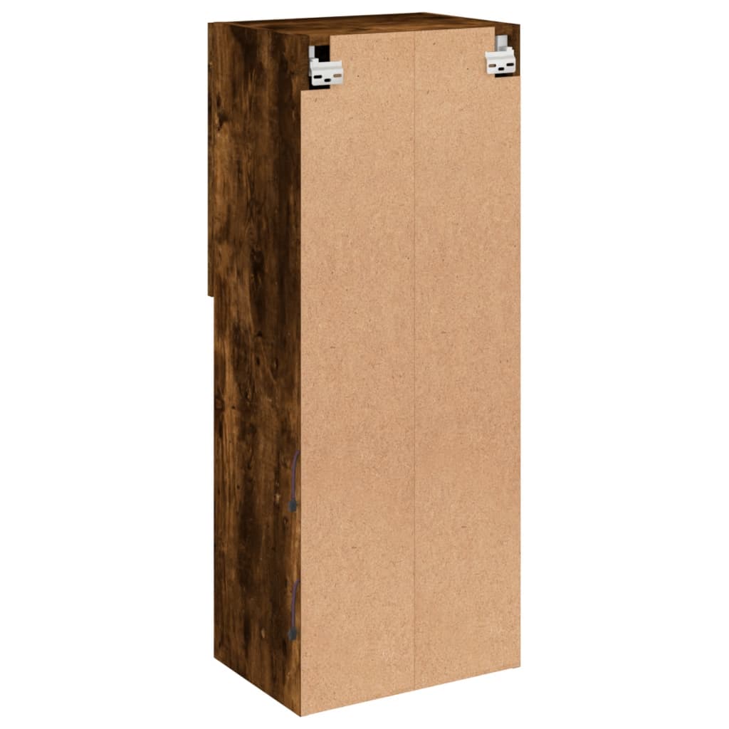 Mobile TV con Luci LED Rovere Fumo 40,5x30x102 cm | homemem39
