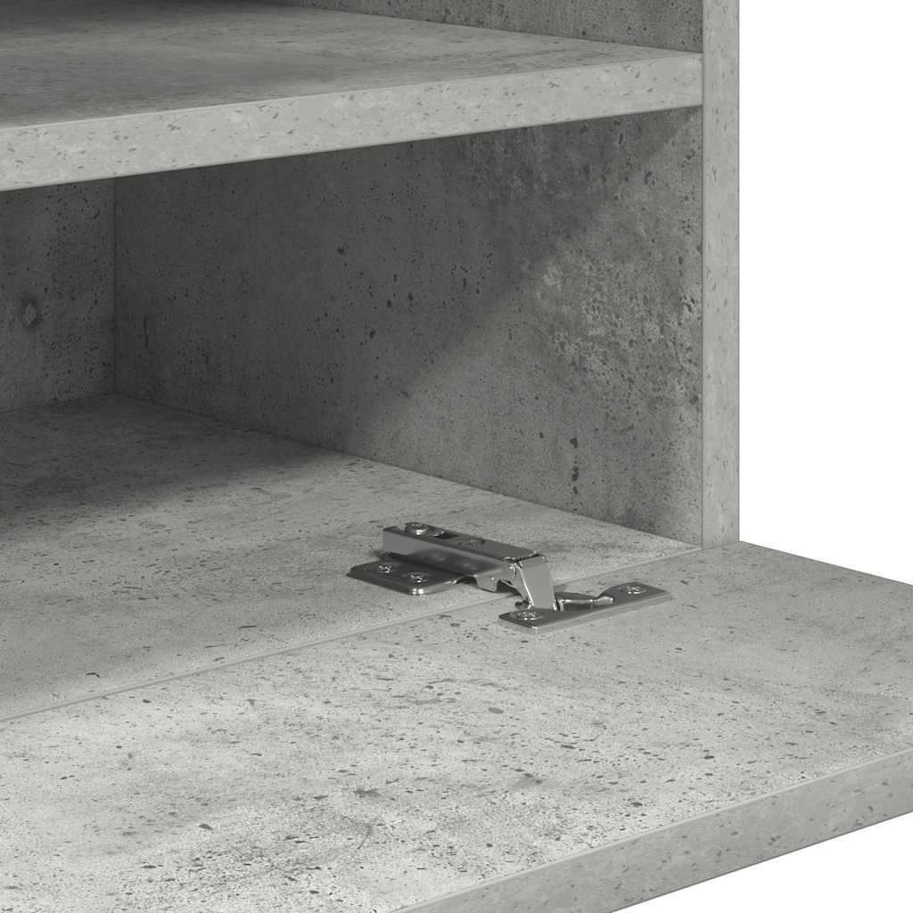 Mobili da parete con luci LED per TV 2pz Grigio Cemento 40x30x60,5cm