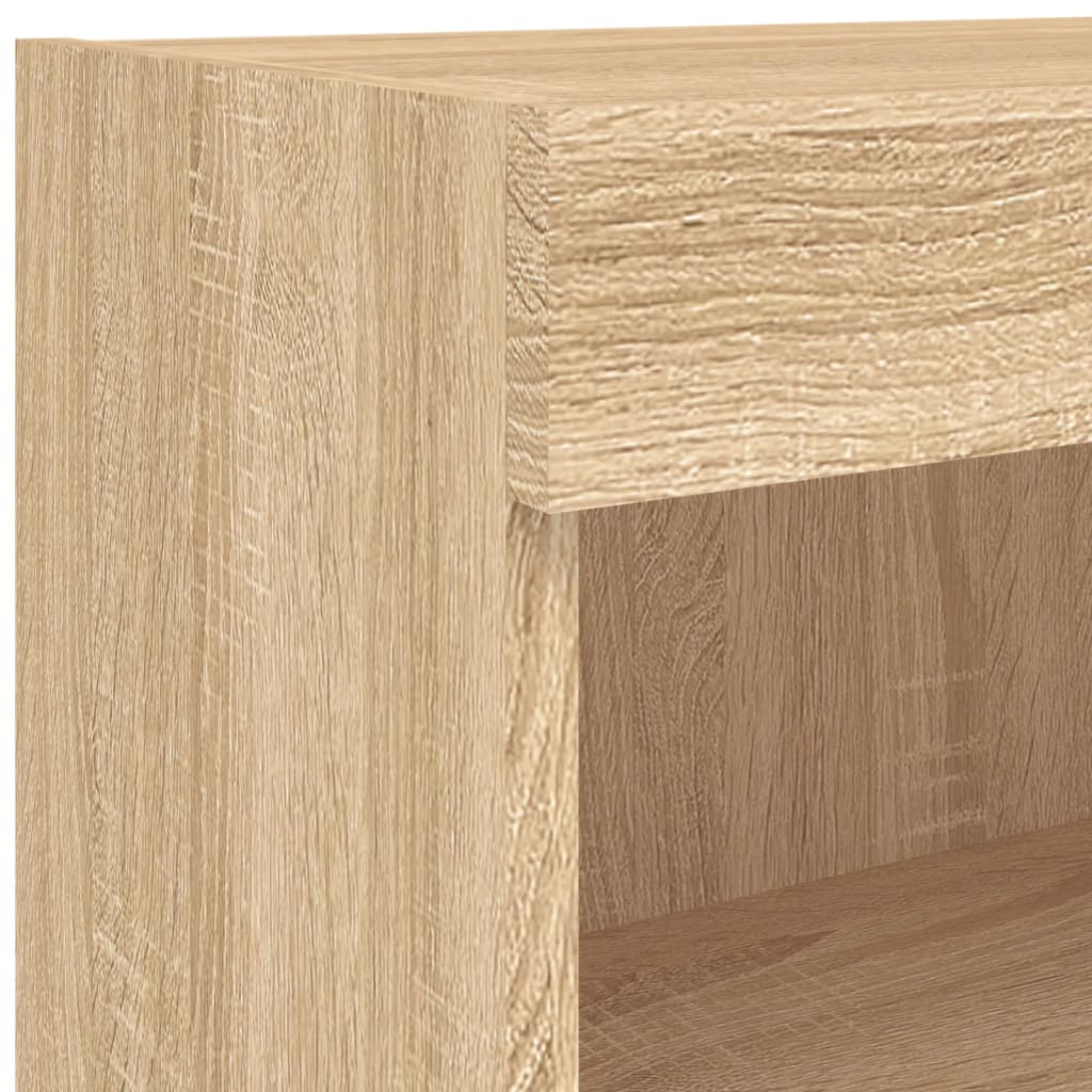 Mobile Porta TV con Luci LED Rovere Sonoma 60x30x30 cm | homemem39