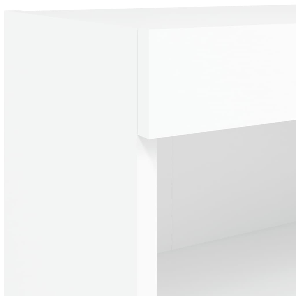 Mobile Porta TV con Luci LED Bianco 80x30x30 cm | homemem39