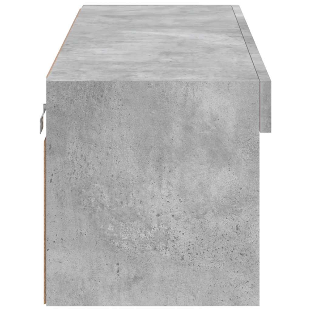 Mobile Porta TV con Luci LED Grigio Cemento 100x30x30 cm | homemem39