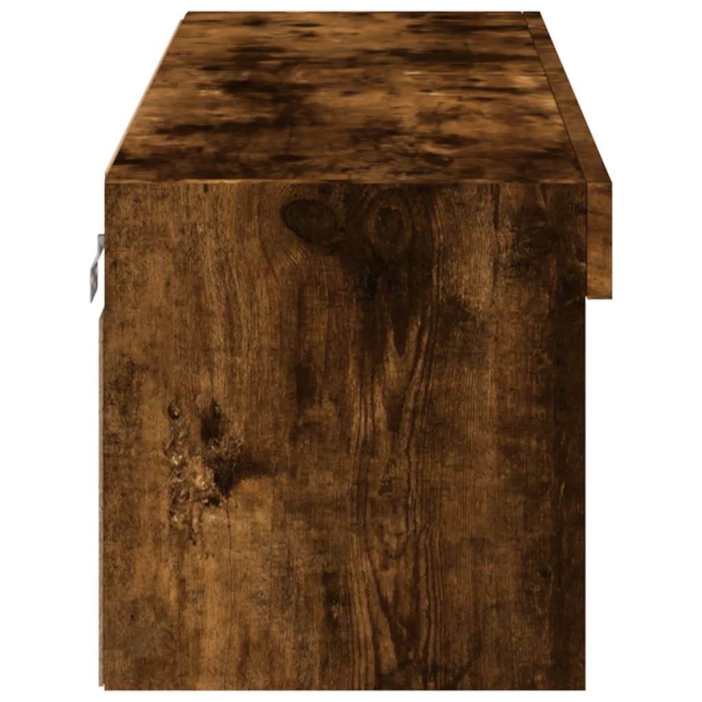 Mobile Porta TV con Luci LED Rovere Fumo 100x30x30 cm | homemem39