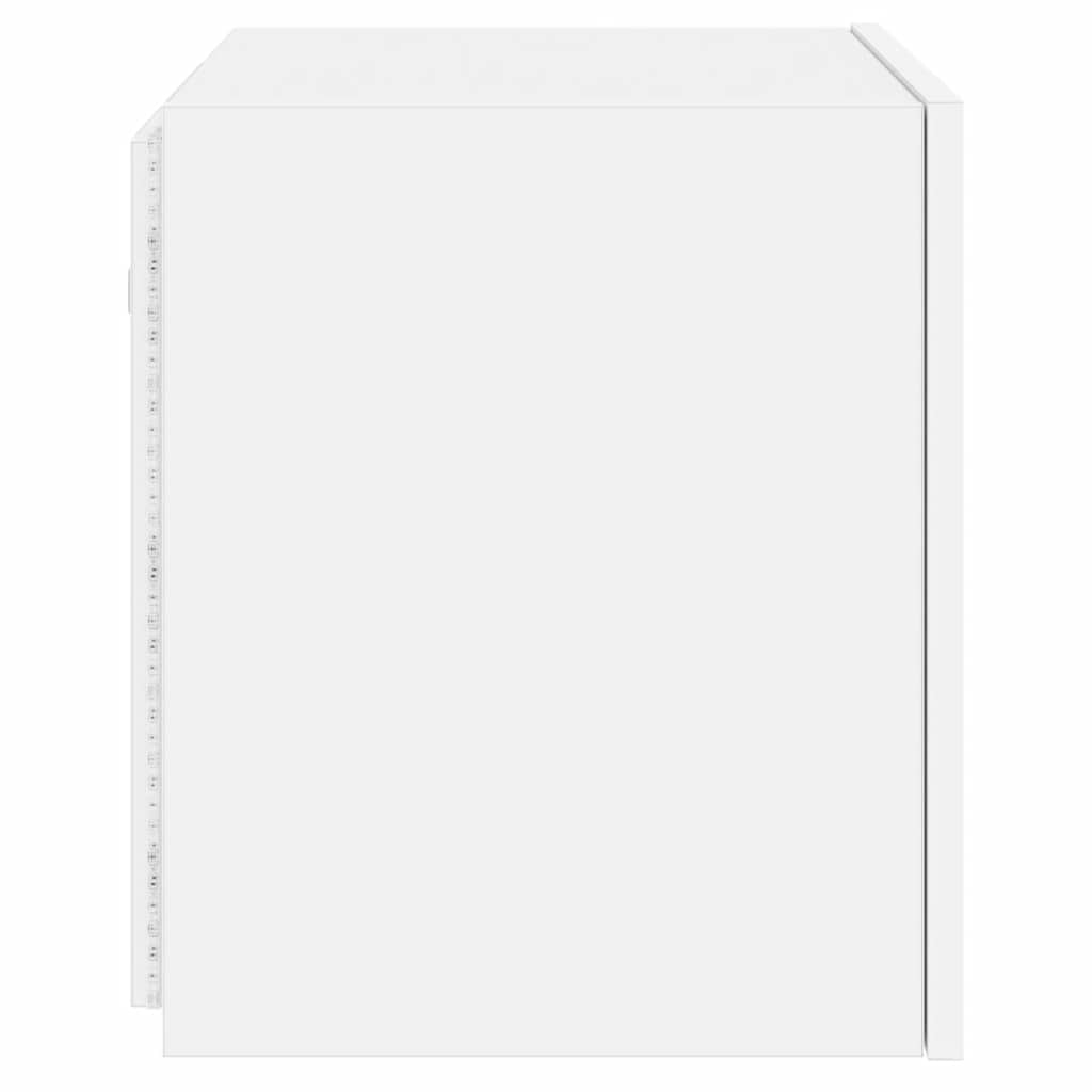 Mobile TV a Parete con Luci LED Bianco 40,5x35x40 cm | homemem39