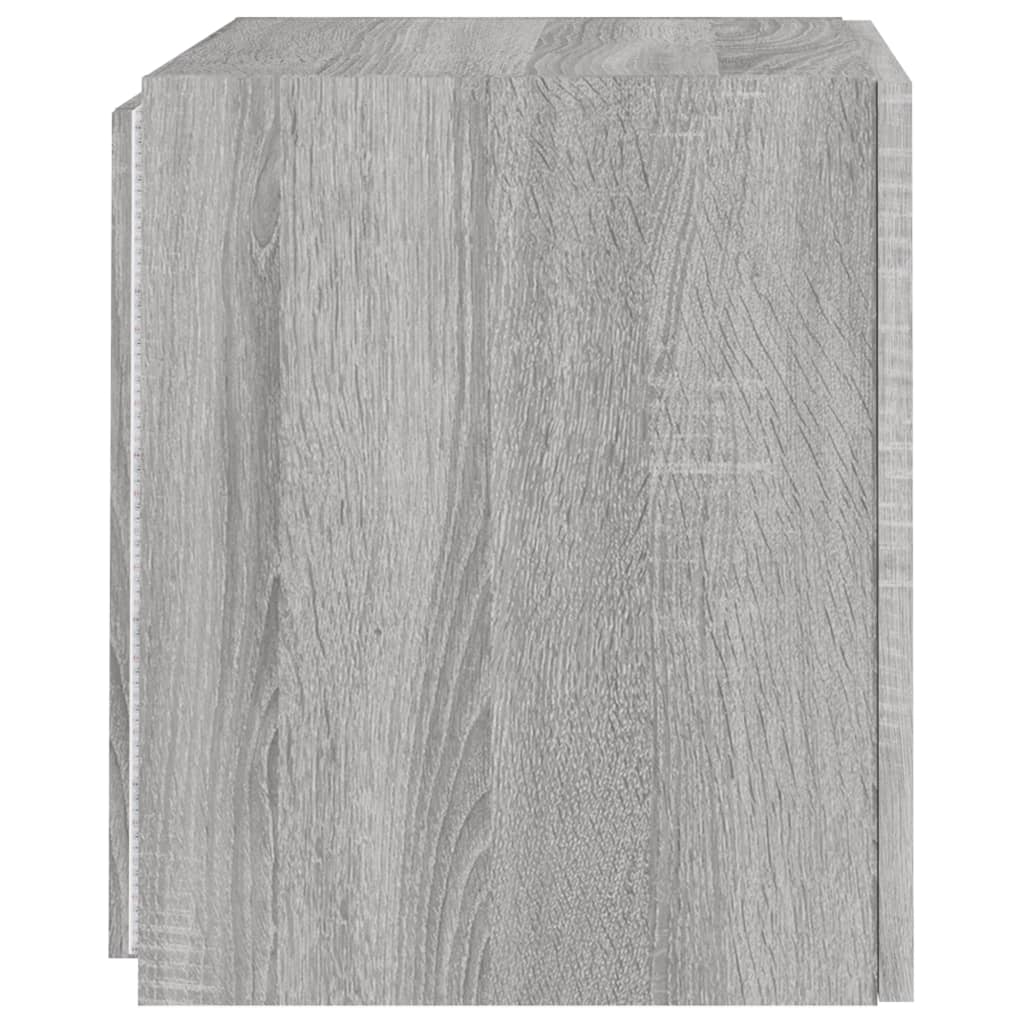 Mobili TV a Parete con Luci LED 2pz Grigio Sonoma 40,5x35x40 cm | homemem39