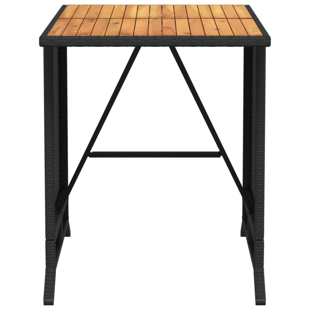 Set da Bistrò 3 pz con Cuscini Nero in Polyrattan | homemem39