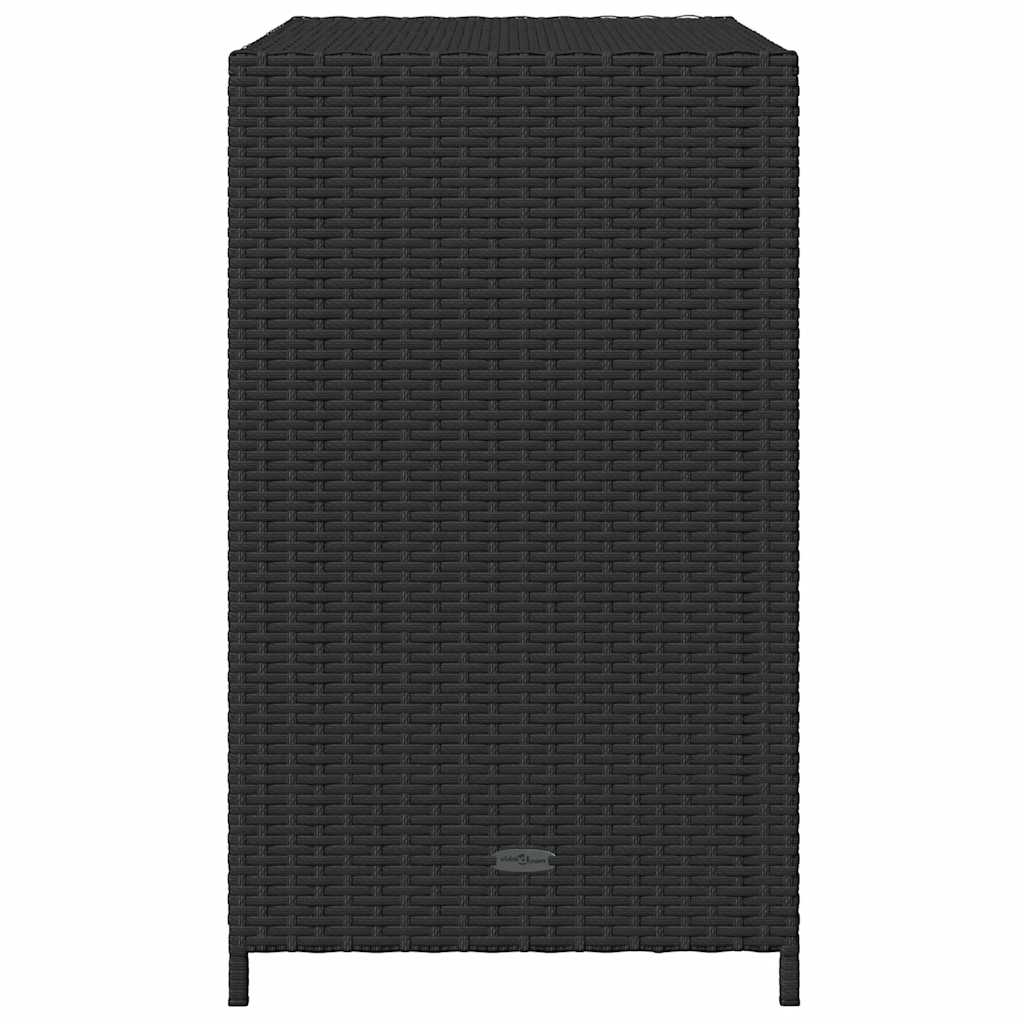 Armadietto Portaoggetti da Giardino Nero 83x45x76 cm Polyrattan