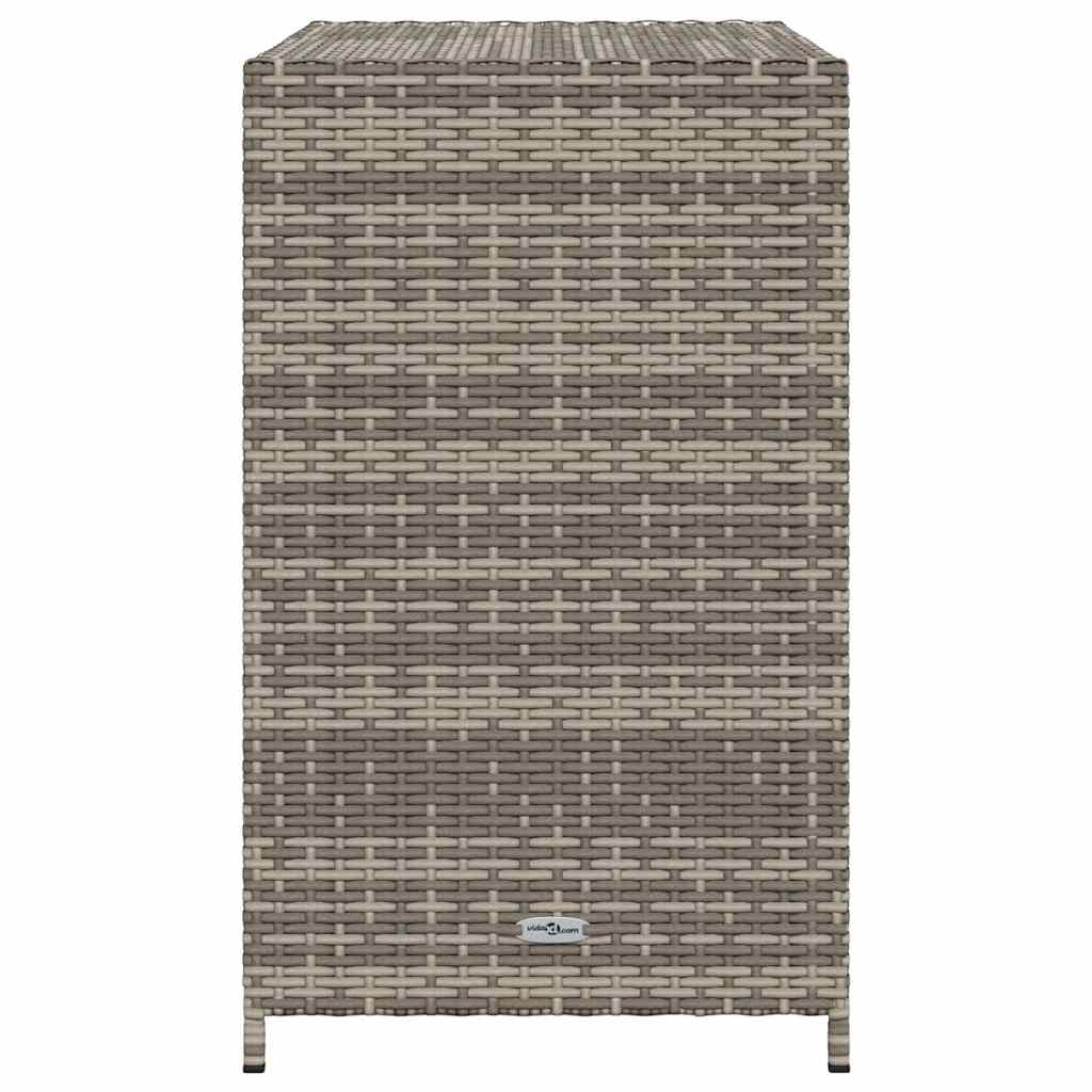 Armadietto Portaoggetti Giardino Grigio 83x45x76 cm Polyrattan