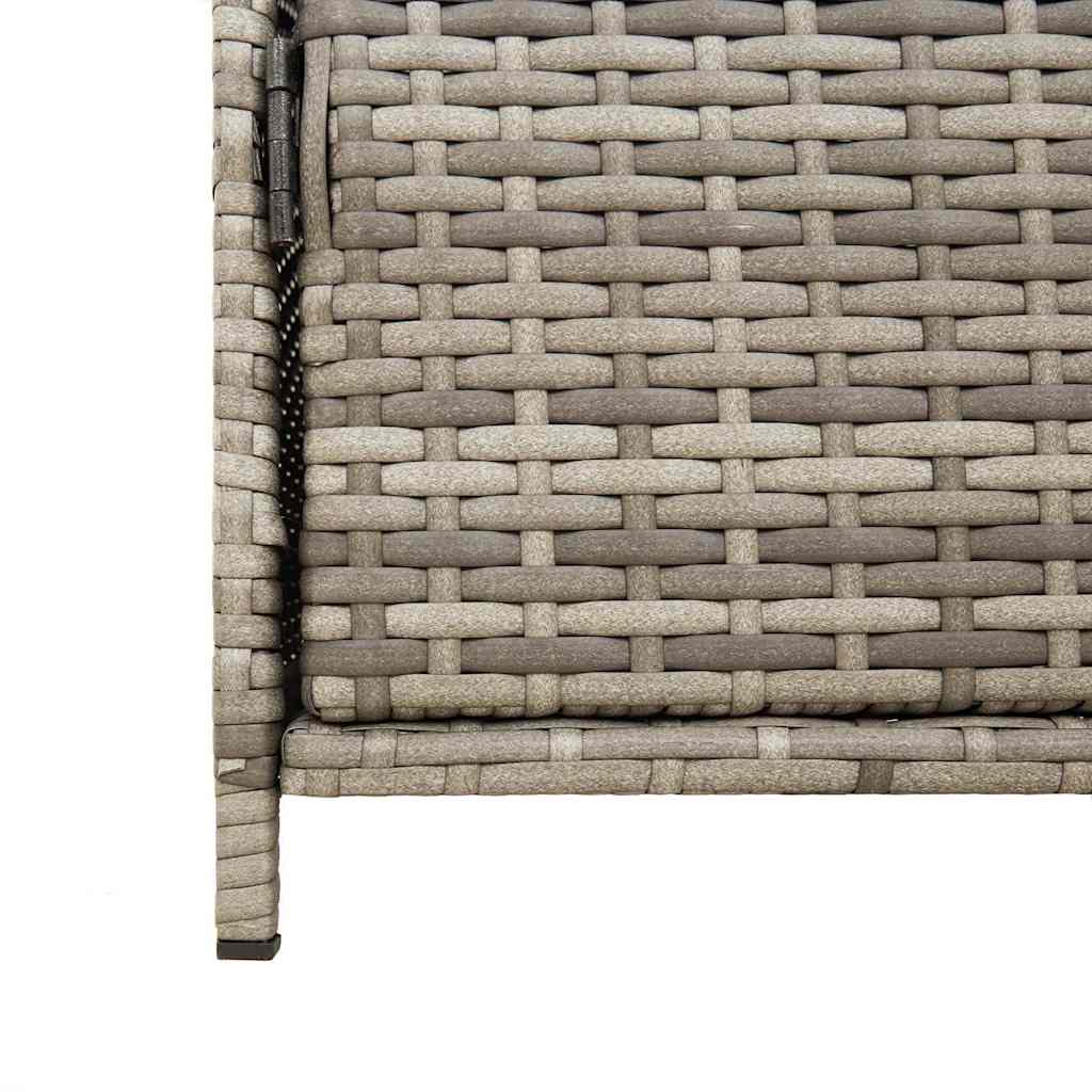 Armadietto Portaoggetti Giardino Grigio 83x45x76 cm Polyrattan