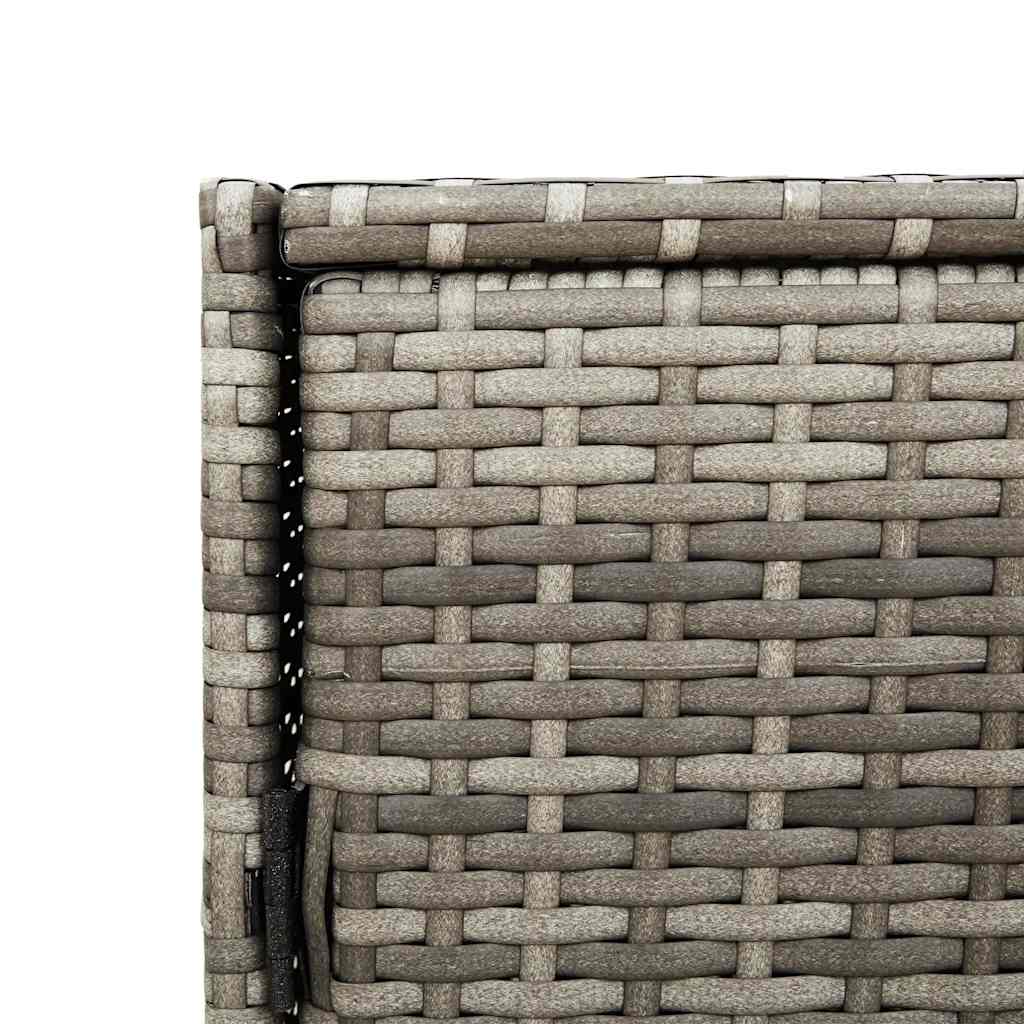Armadietto Portaoggetti Giardino Grigio 83x45x76 cm Polyrattan | homemem39