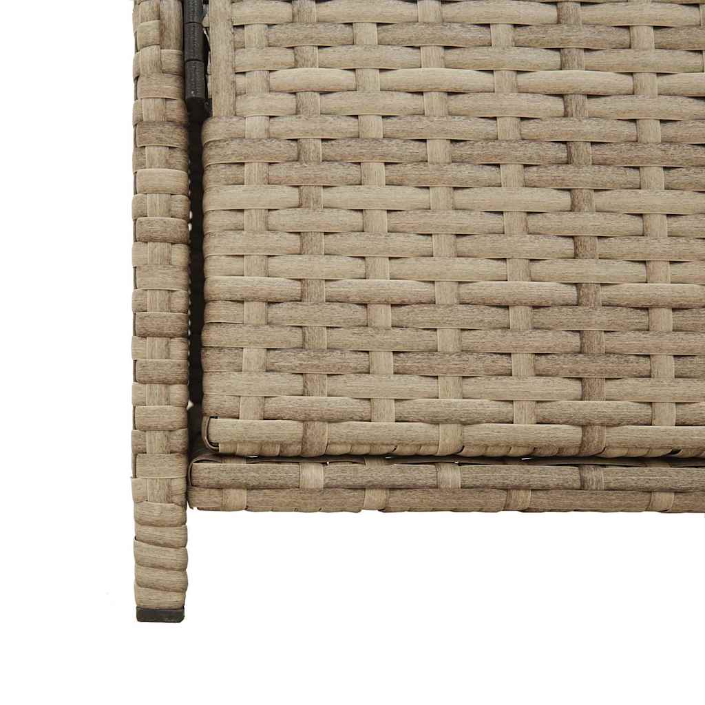 Armadietto Portaoggetti Giardino Beige 83x45x76 cm Polyrattan