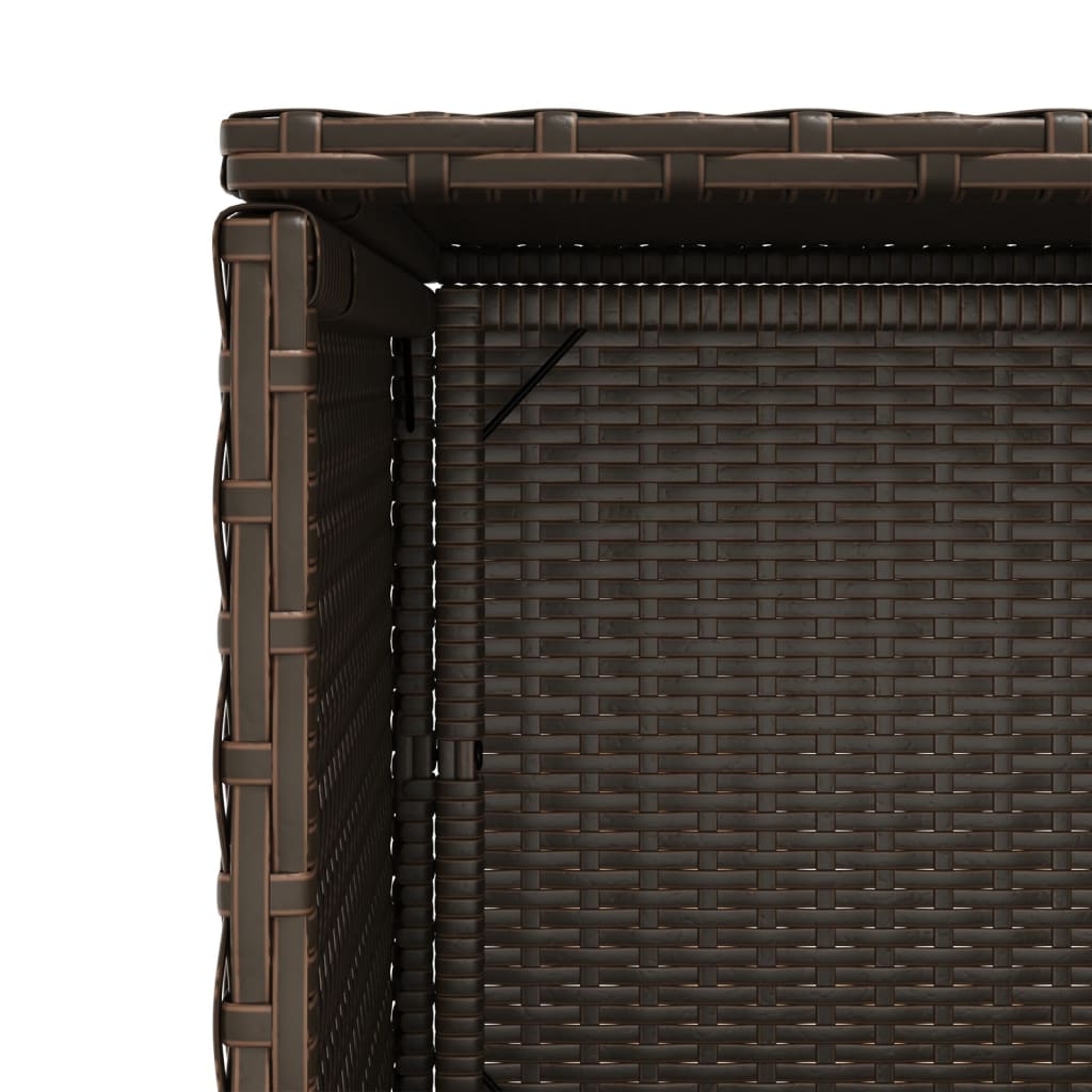 Armadietto Portaoggetti Giardino Marrone 50x55x115cm Polyrattan - homemem39