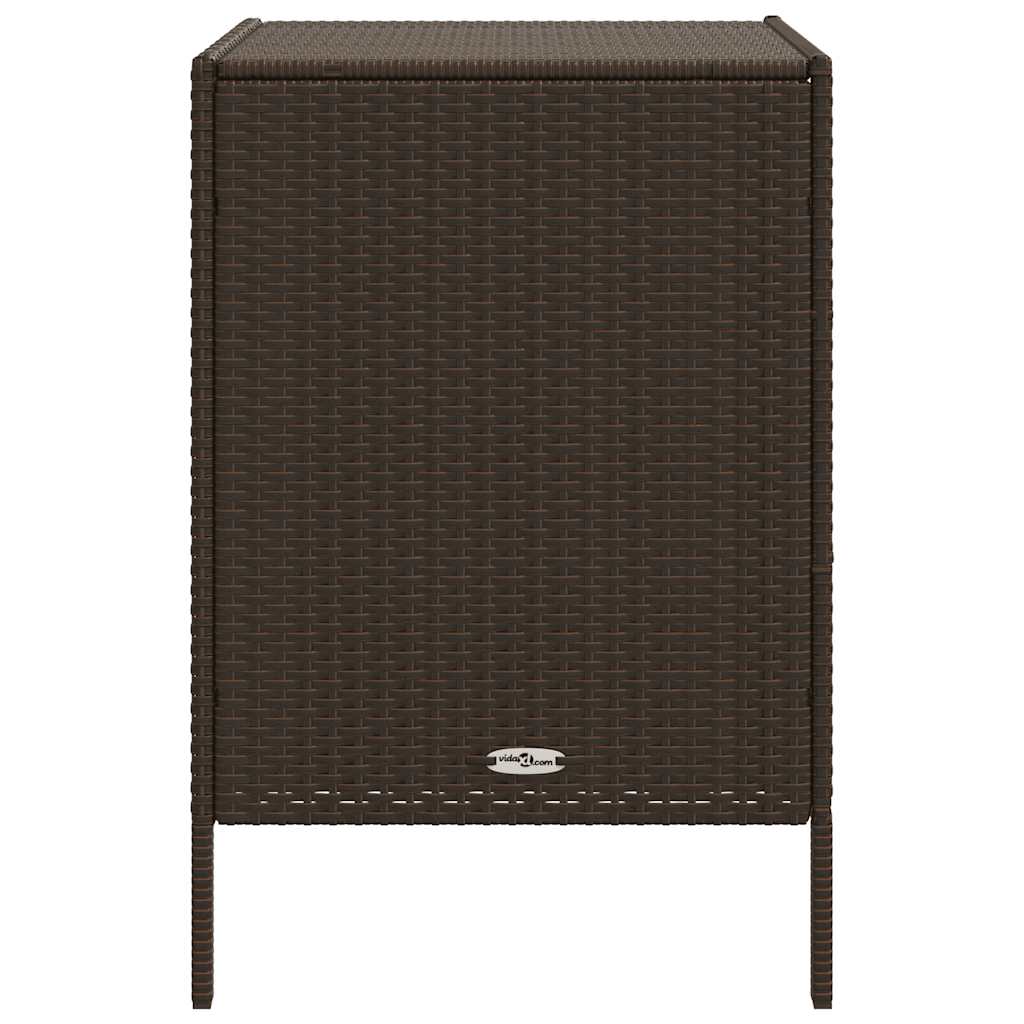 Armadietto Portaoggetti Giardino Marrone 55x59x80cm Polyrattan - homemem39