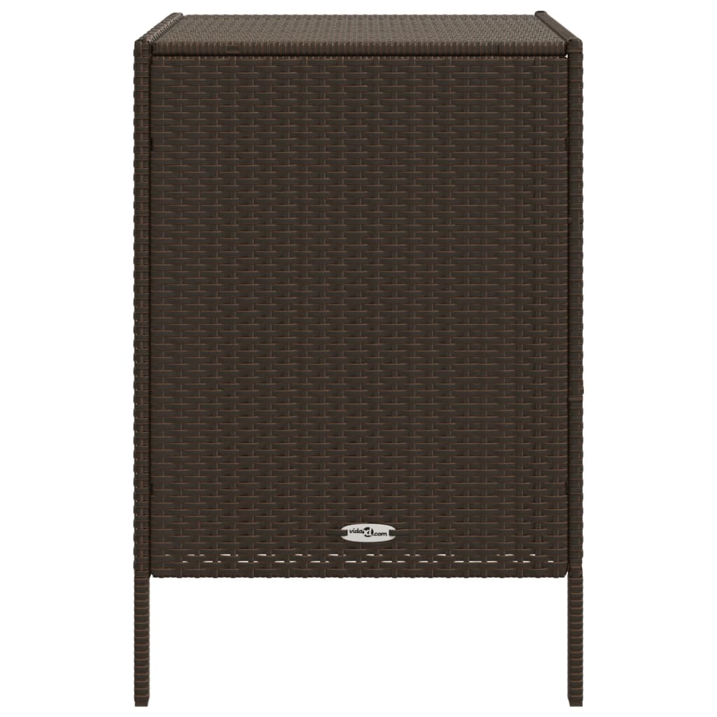 Armadietto Portaoggetti Giardino Marrone 55x59x80cm Polyrattan - homemem39
