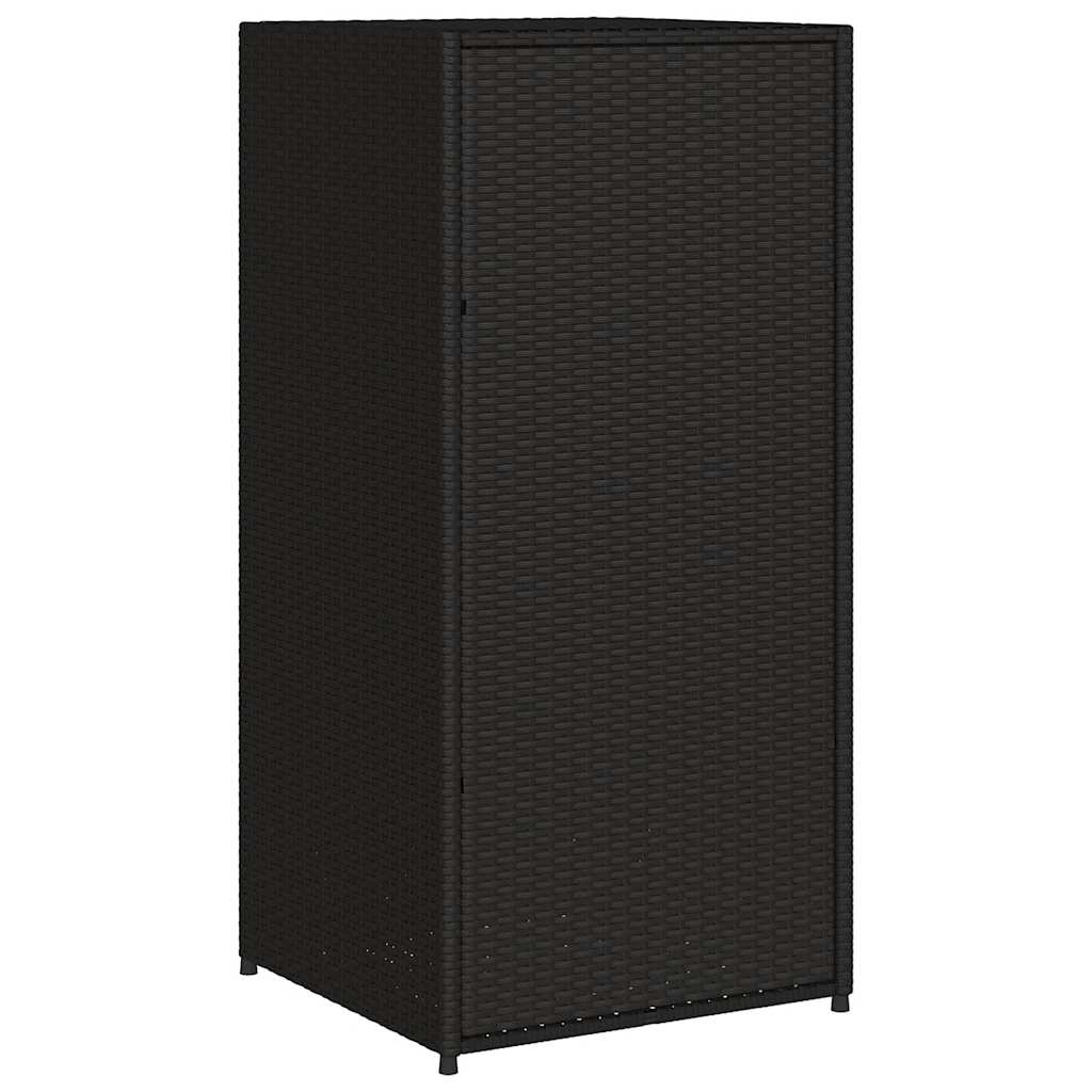 Armadietto Portaoggetti da Giardino Nero 55x55x111cm Polyrattan - homemem39