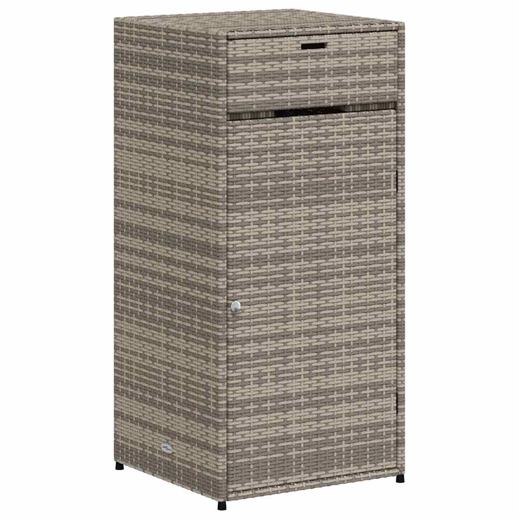 Armadietto Portaoggetti Giardino Grigio 55x55x111cm Polyrattan - homemem39