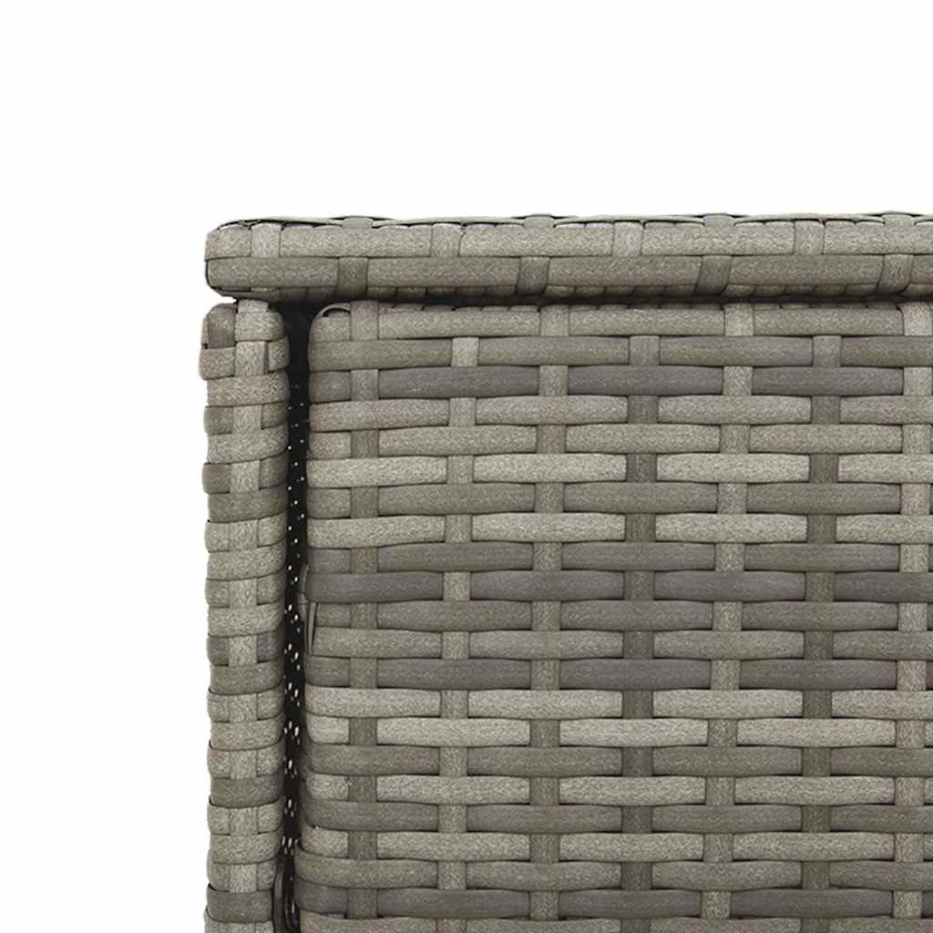 Armadietto Portaoggetti Giardino Grigio 55x55x111cm Polyrattan | homemem39