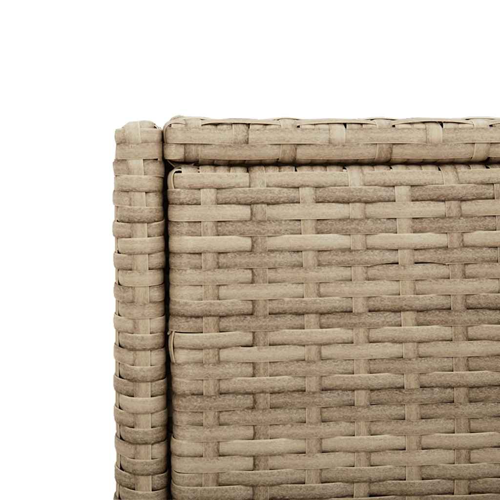 Armadietto Portaoggetti Giardino Beige 55x55x111cm Polyrattan | homemem39