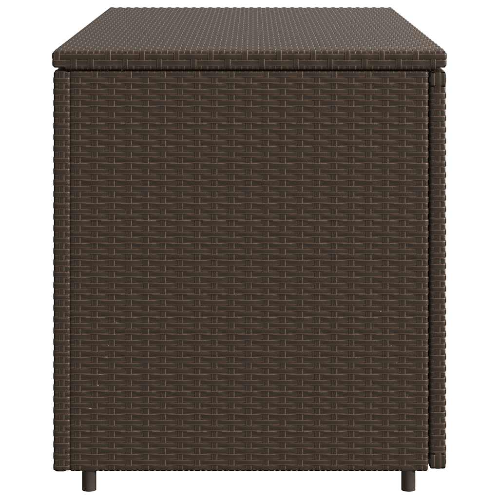 Armadietto Portaoggetti Giardino Marrone 110x55x60,5 Polyrattan - homemem39