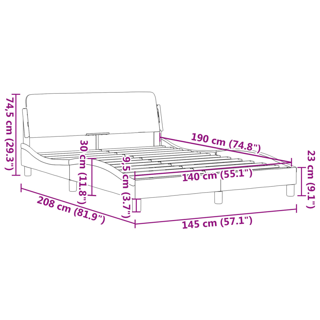 Giroletto Dover Nero 140x190 cm in Similpelle | homemem39