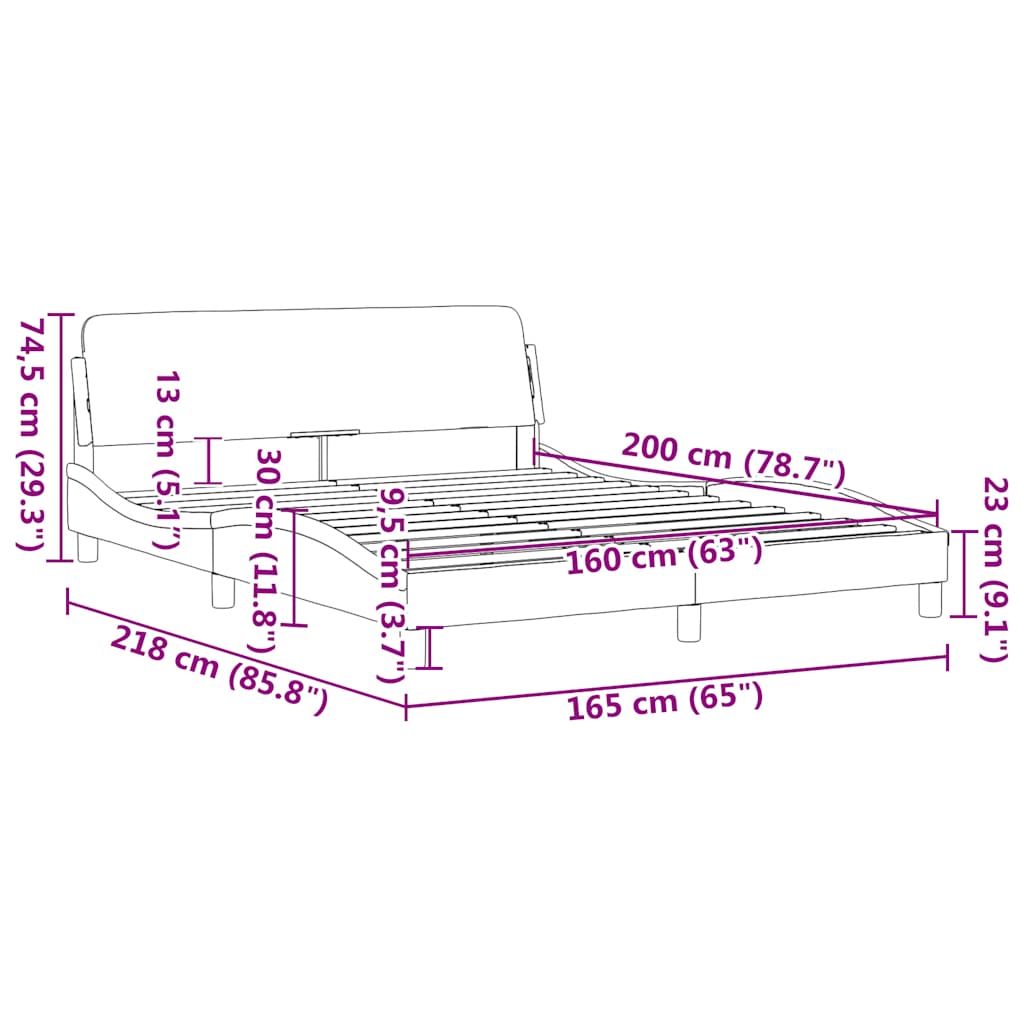 Giroletto con Testiera Dover Blu 160x200 cm in Velluto | homemem39