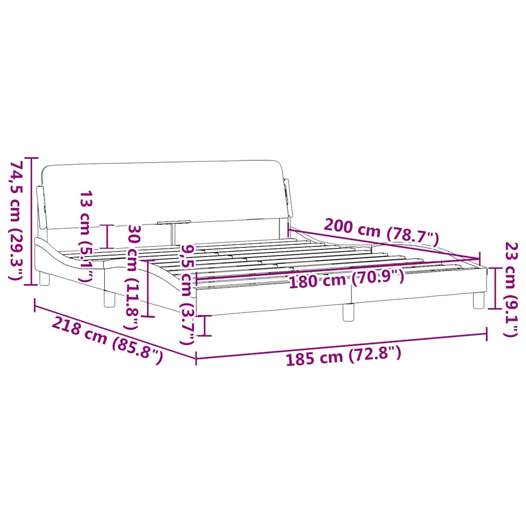 Giroletto con Testiera Dover Blu 180x200 cm in Velluto | homemem39