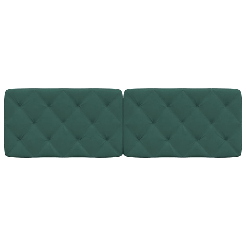 Cuscino Testiera Verde Scuro 160 cm in Velluto
