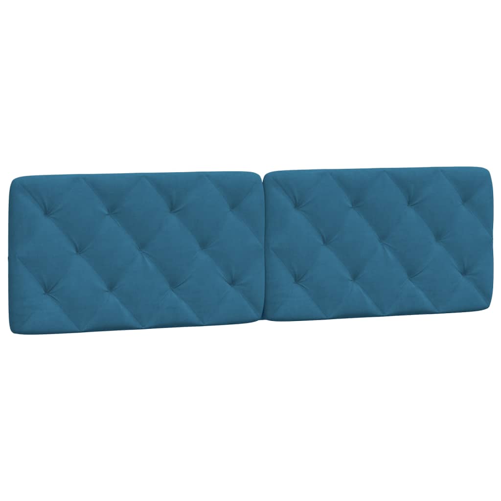 Cuscino Testiera Blu 180 cm in Velluto