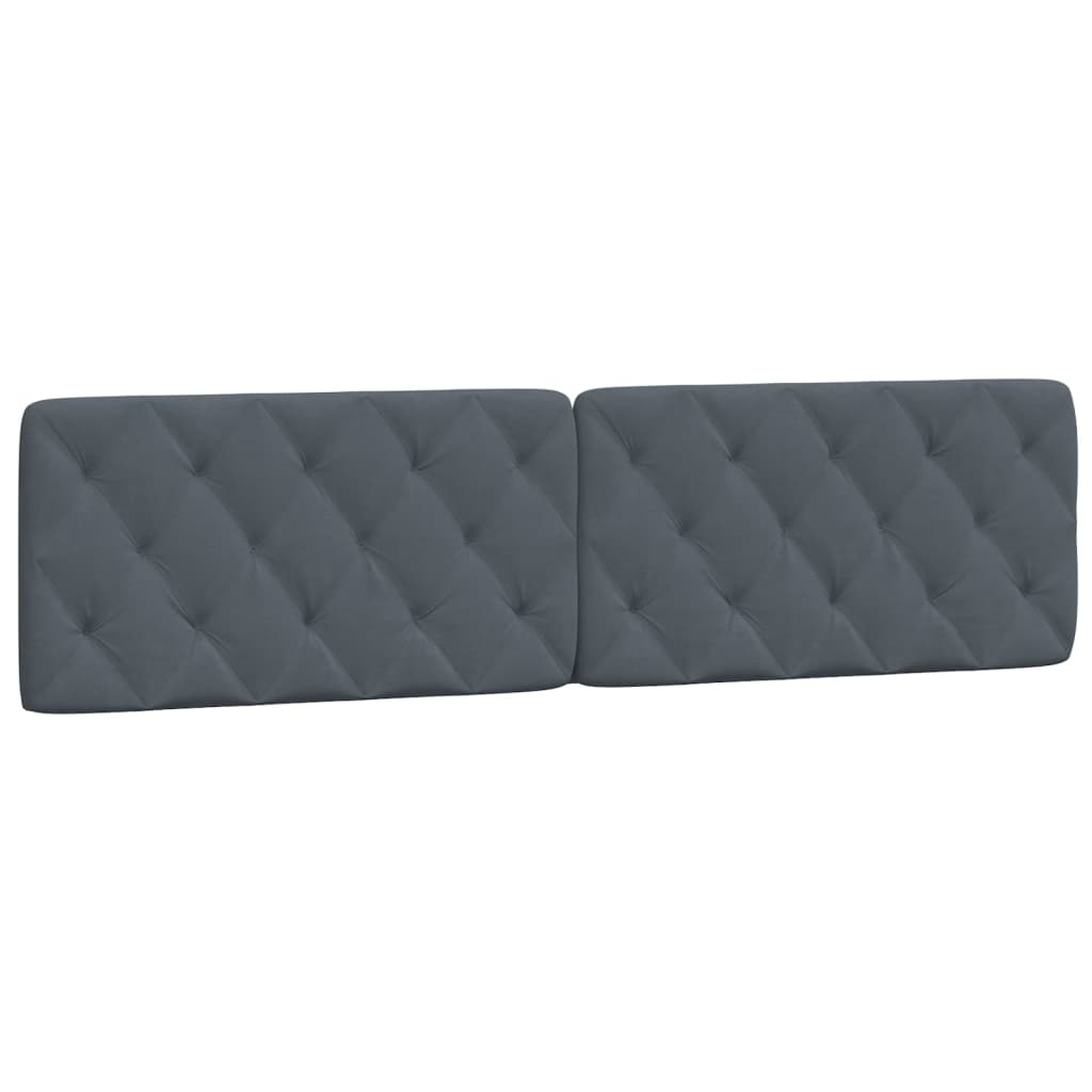 Cuscino Testiera Grigio Scuro 200 cm in Velluto